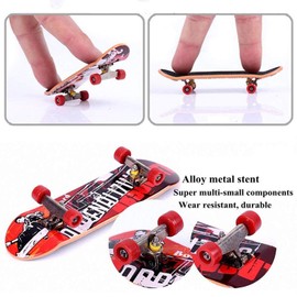 iwobi 10 Pcs Finger Skateboard Toy Professional Mini Fingerboards Skate Park Toys for Kids Play, Random Style