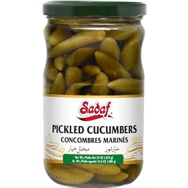 Sadaf Pickled Cucumbers with Dill - Dill Pickle Cucumber for Cooking, Flavoring and Snacking - Persian Cucumbers - Kosher - 24 Oz Jar