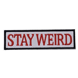 JFFCESTORE Parches militares tácticos bordados en 3D con gancho y bucle, insignia decorativa para chamarra, chaleco, camisa, sombrero, mochila (Stay Weird)