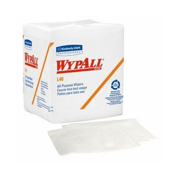 Task Wipe WypAll L40 Light Duty White NonSterile Double