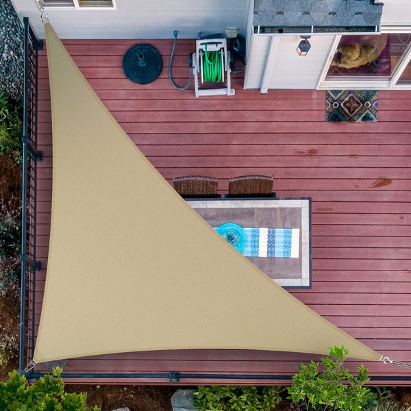 ShadeMart 14' x 15' x 20.5' Sand Beige Sun Shade