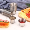 50 Pack Metal Ramekins Stainless Steel Sauce Cups Bulk Condiment