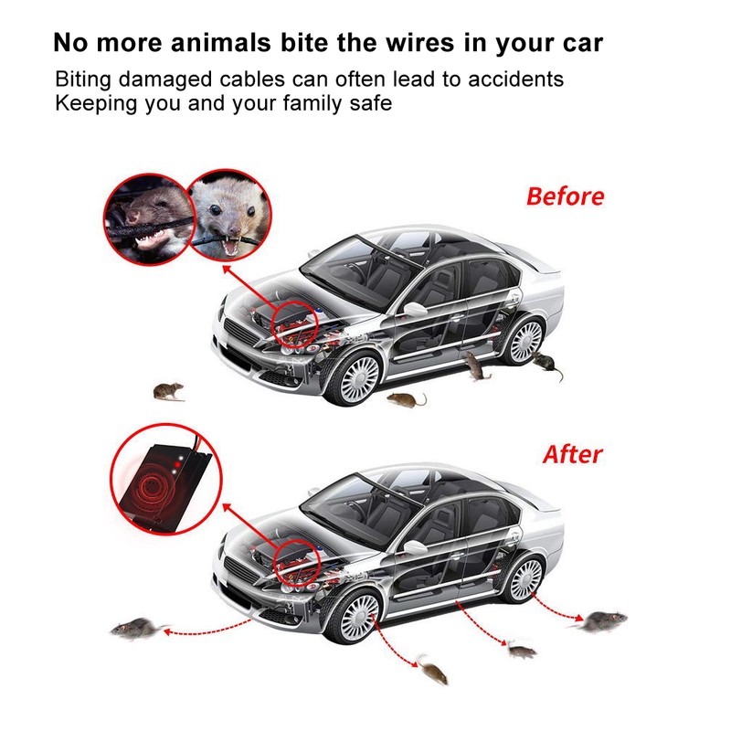ABS Plastic Car Electronic Ultrasonic Mouse Repeller Rat Deterrent for