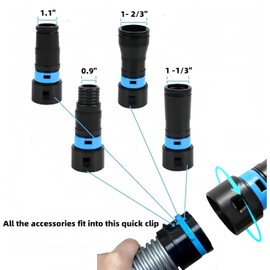 MITANSLE 7 Dust Collection Hose Adapters Kit for Home and Shop Vacuum Hose System, Expanded Adapter Set Fits Most Woodworking Power Tools and Sanders, Compatible With Multi-Brands
