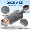 Hot Water Bottle with Soft Cover, 2L Hot Water Bag,