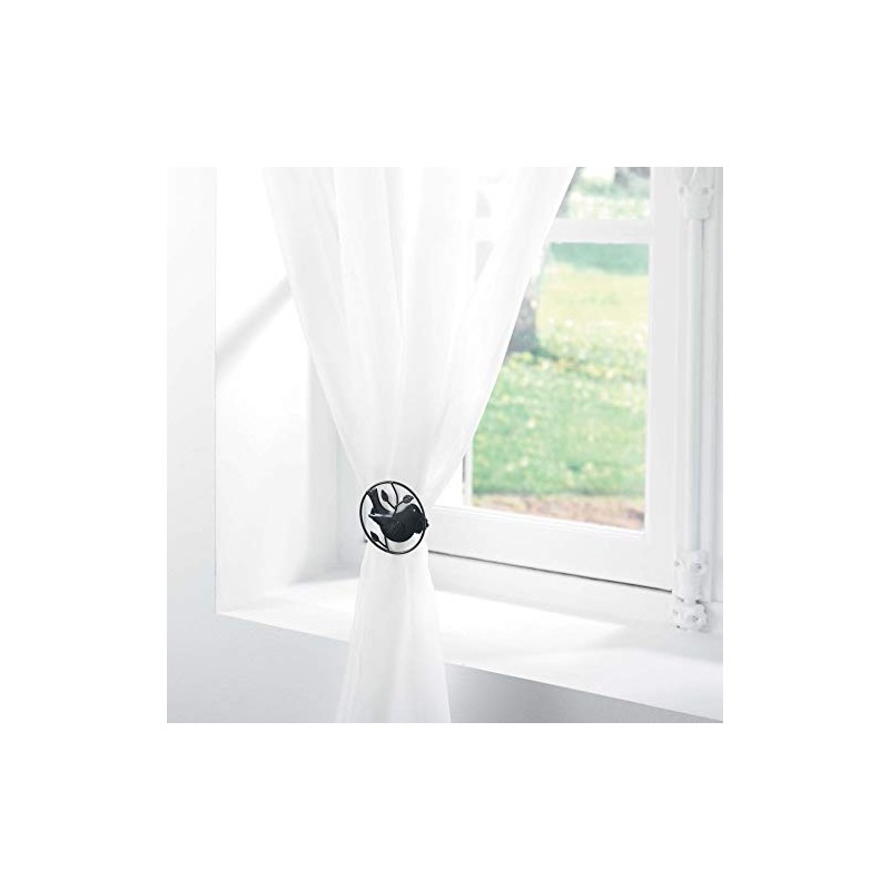 Douceur d'Intérieur 2 Tie Backs Plier Passero Black (0) 8