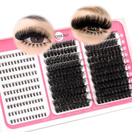 Fluffy Lash Clusters 80D 100D Mix Individual Lashes Clusters With Bottom Eyelash Clusters 12-18MM Thick Volume Cluster Eyelash Extensions Waterproof D Curl DIY Fake Mink Eyelashes Extension