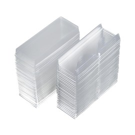 50 Pcs Plastic False Eyelash Storage Box Empty Lash Holder Container Eye Lash Packaging Case Portable Fake Lash Organizer Box Eyelash Display Holder Box Clear