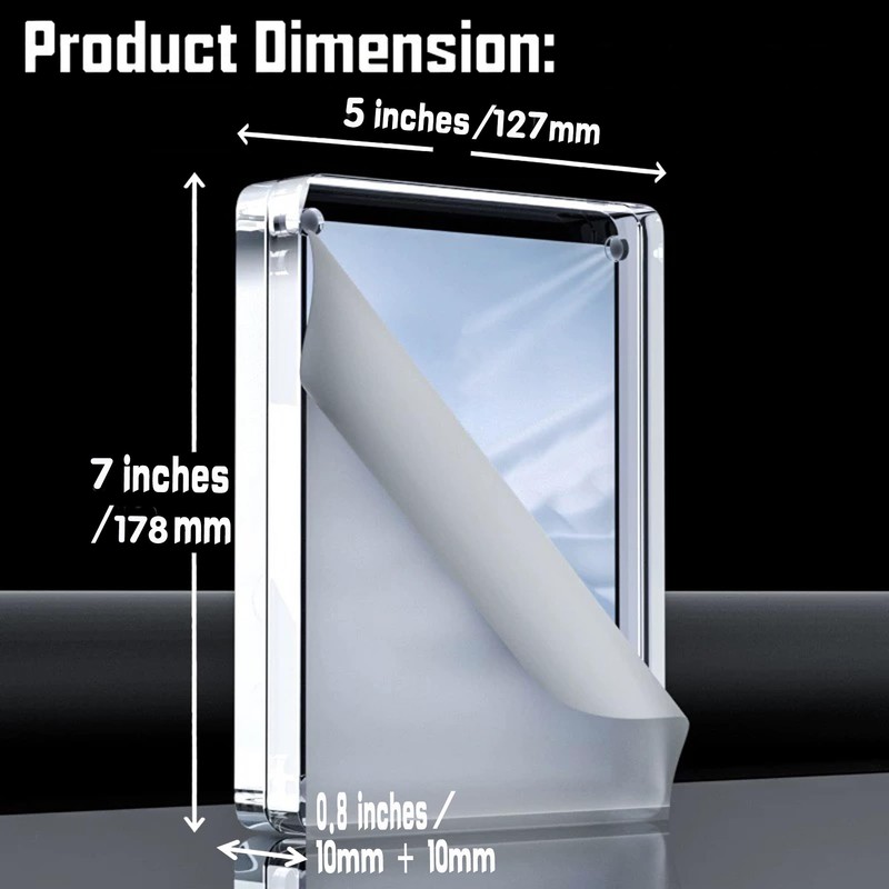 EKINIYAR 5x7 Acrylic Picture Frames, 20% Thicker Block, Clear Picture