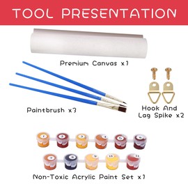 SKRYUIE Paint by Numbers Kit for Adults Beginner Lion, Acrylic Oil Painting by Numbers Kits with PaintBrushes Paintwork Art Canvas for Home Decor 16x20 inch / 40x50 cm B1675