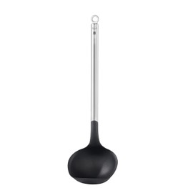 RÖSLE Basic Line Ladle with Round Handle and Hanging Eyelet, Stainless Steel 18/10, PPA, Dishwasher Safe