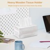 GCWSTJK Whitewashed Tissue Box Cover Rectangle - Wood Rectangular Tissue
