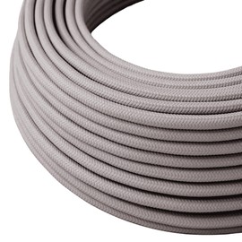 Italian Coloured 5 Meter Vintage 2 Core Round Electric Cable Fabric Covered Wire Italian Braided 0.75 mm Electrical Cable Flexible Wire for Lighting Other Appliances