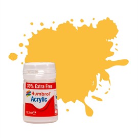 Humbrol AB0024EP 24 Trainer Yellow Matt-14ml Acrylic Plus 30% Paint, 14 ml (Pack of 1)