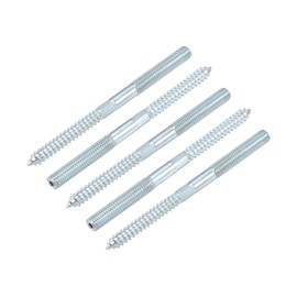 METALLIXITY 5pcs Double Head Screws M10 Screws 140mm Length Hanger Bolts Self Tapping Double Sided Screws for Home Repair