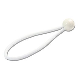 25 Expander Loops 180 mm White with Ball | Tensioning Rubber for Tarpaulin, Fabric Tarpaulin, Tent, BW Tarpaulin, NVA Tarpaulin, Rubber Tensioner | Rubber Tensioner | Tent Accessories Tent Rubbers