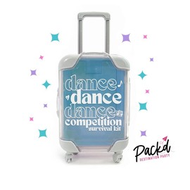 Dance Competition Survival Kit – Mini Suitcase Favor for Dancers - Color: Purple, Case Size: Mighty (6" tall x 3.5" wide)