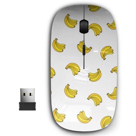 KAWAMOUSE 2.4G Ergonomic Portable USB Wireless Mouse for PC, Laptop, Computer, Notebook with Nano Receiver (Banana Fabric)