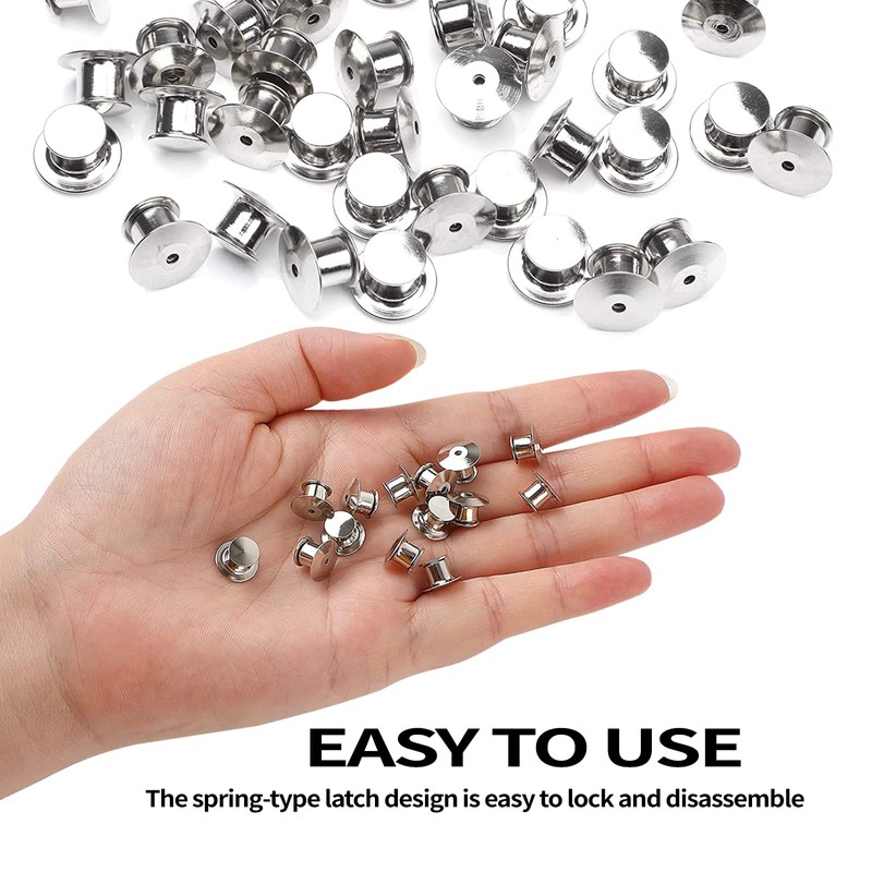 20PCSLocking Pin, Backs LockingPin,Keepers Clasp,Flat Head clamp,Needle Back Lock,Suitable for