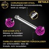 KJM FASHION 2 x Stainless Steel Barbell Stud Earrings 1.2