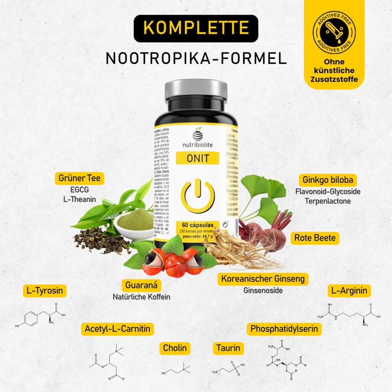 ONIT Premium Nootropic for Concentration and Memory, Increase Your Cognitive