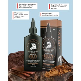 Bossman Jelly Beard Oil for Men (4 oz, Stagecoach Scent) – Softens, Moisturiz...