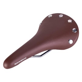 ROCKBROS Bike Seat, Vintage Bicycle Seat, Waterproof Bike Saddle, Comfortable Bike Seat for Men & Women, Classic Lite Bike Seat Replacement Suitable for City Cycling