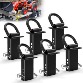 5/8” Stake Pocket Tie Down D Rings,Heavy Duty Trailer D Rings with Anti-loss Pin, Adjustable Utility Trailer D Rings 18000 LBS Capacity for Flatbed Cargo Trucks and Trailers,Trailer Accessories 6 Pack