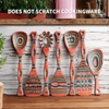 Gudamaye Pakkawood 7-Piece Wooden Cooking Utensils, Wooden Spoons for cooking,