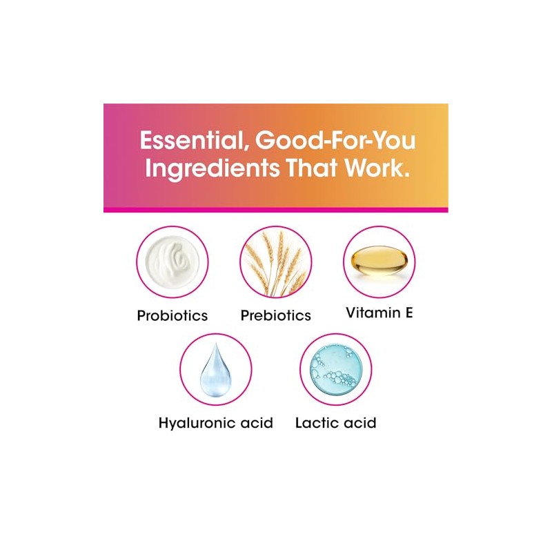 vH essentials Prebiotic pH Balanced Vaginal Suppositories, Naturally Protect Against