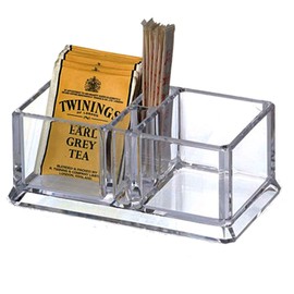 Yakri Small Acrylic Tea Bags Holder Coffee Sugar Bag Case Guest Room Storage Boxes