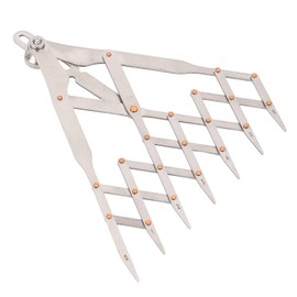 Expanding Sewing Gauge, Equal Distance Leather Belt Quick Mark, Equidistant Measuring Marking Drapery Guide Ruler, Equally Spacing Isometric Divider Ruler Tool (7 Teeth with Lock