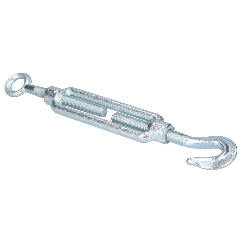 Straining Screw / Turnbuckle Hook to Eye 2 PACK Galvanised