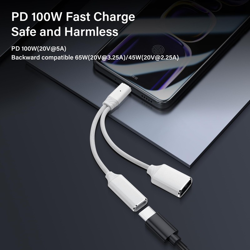 SinLoon USB C to USB OTG Adapter 1 in 2