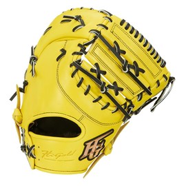 HI-GOLD OKG-710F SR Lemon Yellow LH Mitt for General Soft-Type First-Baseman Right Throw