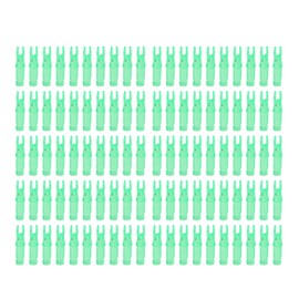 100pcs Archery Arrow Nock Durable Plastic Insert Arrow Nocks Light Weight Arrow Nocks Replacement for Archery Bow Green
