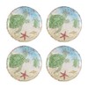 UP UPware Sea Turtle Melamine Round Dessert Plates, Small Serving