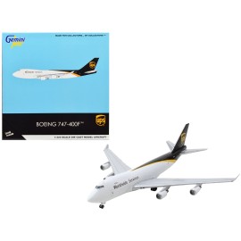 DCD Boeing 747-400F Diecast Model Airplane 1/400 Scale White Brown Resin Toy UPS Worldwide Services Commercial Aircraft by