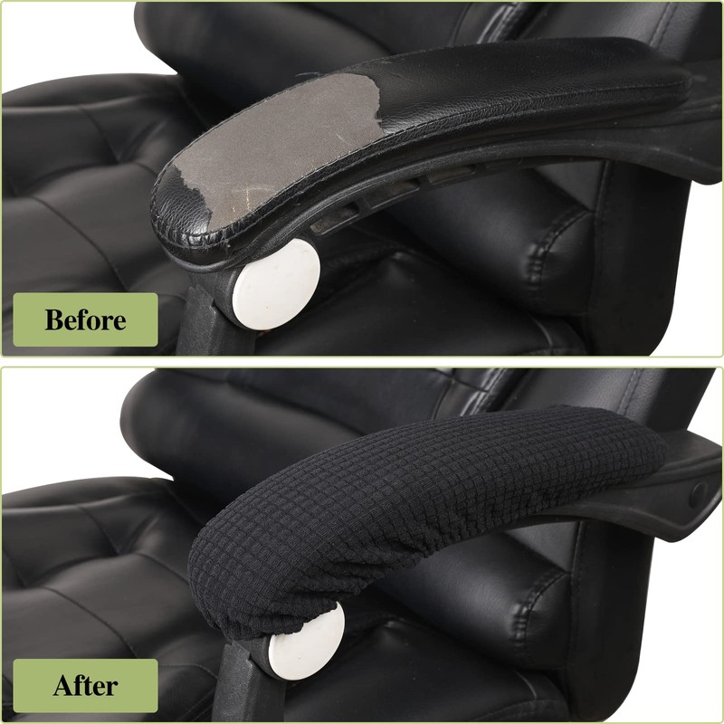 Vin Beauty Office Chair Armrest Covers, 2Pcs Office Removable Arm