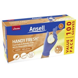 Vileda Ansell Handy Fresh Nitrile Gloves 100 Pack Large