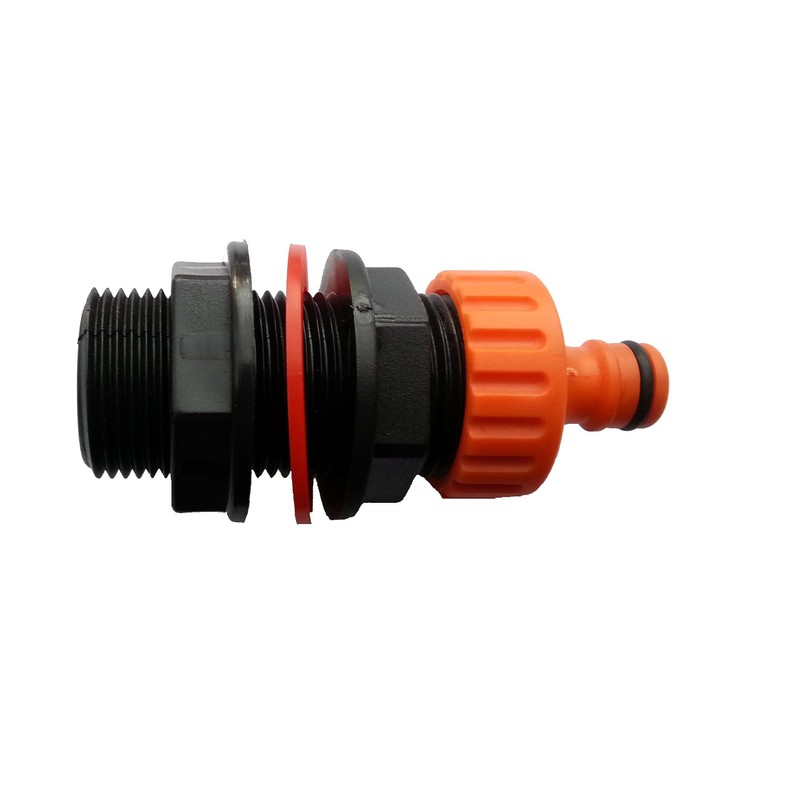 3/4"BSP IBC Tank/Waterbutt Connector+Range of Outlet Fittings (3/4"IBC+Hose CON)