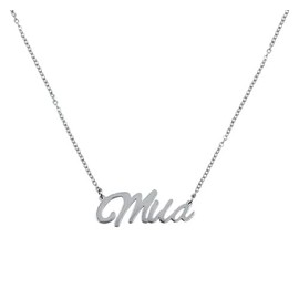 Name necklaces made from tarnish free stainless steel (Mila (Silver))