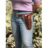 Garden Tool Belt, Handmade Premium Leather with Pouches Pockets Holster