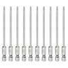 HARFINGTON 10pcs T8 Security Torx Bit 1/4" Hex Shank 4"