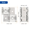 sourcing map Double Acting Hinges Folding Screen, 6Pcs 1.85" Double