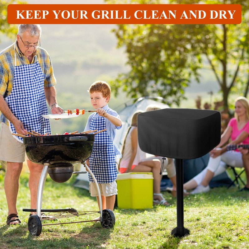 Grill Cover for Park Style Grill, Rectangular Table Top BBQ