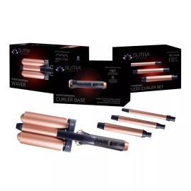 Sutra SB2 SUTRA Interchangeable 3 in 1 Styling Base and 4 Pack Curling Iron Set Waver
