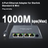 Starlink Gen3/Mini Ethernet Adapter with 4 RJ45 Ports,Multi Ports Starlink