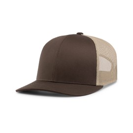 Pacific Headwear Snapback Trucker: Stylish Unisex Cap for All-Day Comfort, Brown/Khaki/Brown OS