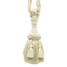DÉCOPRO Tassel Tieback, Style# TBEMP6, Color# W13 - Cream Ivory [Set of 4]
